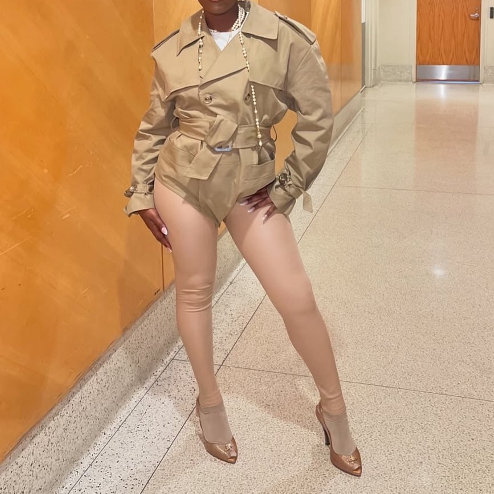 Trench bodysuit..Worn once.